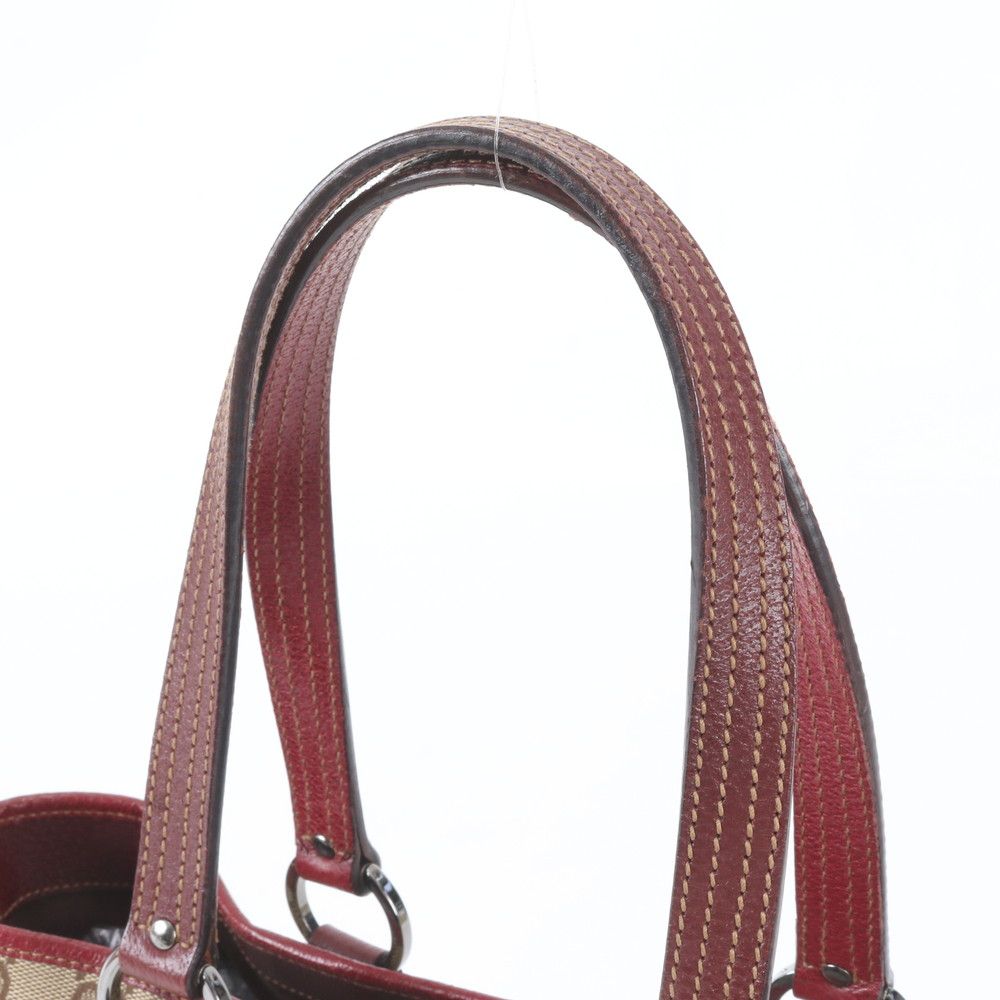 Gucci GG Canvas Leather Tote Shoulder Hand — view 2