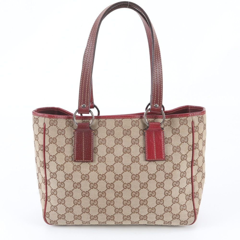 Gucci GG Canvas Leather Tote Shoulder Hand