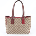 Gucci GG Canvas Leather Tote Shoulder Hand