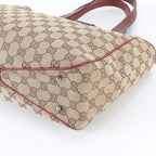 Gucci GG Canvas Leather Tote Shoulder Hand — view 4