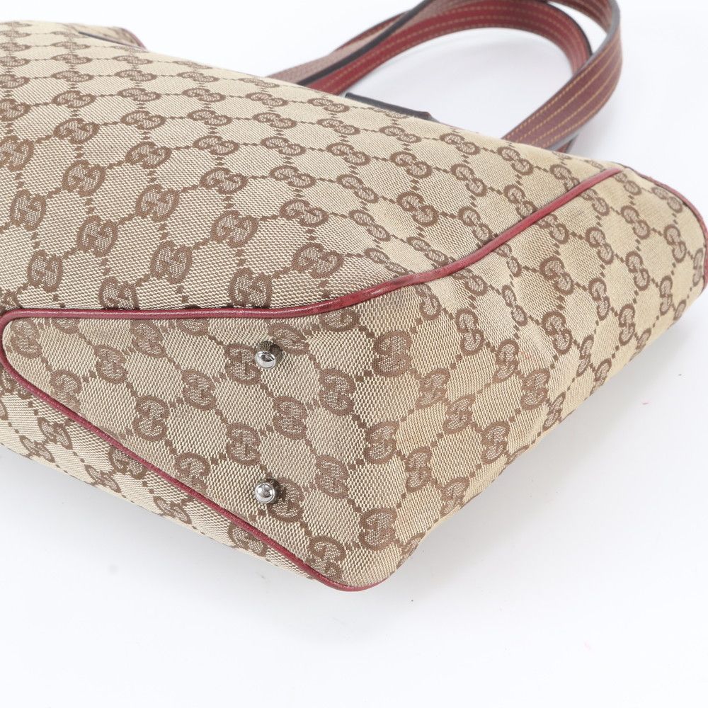 Gucci GG Canvas Leather Tote Shoulder Hand — view 4
