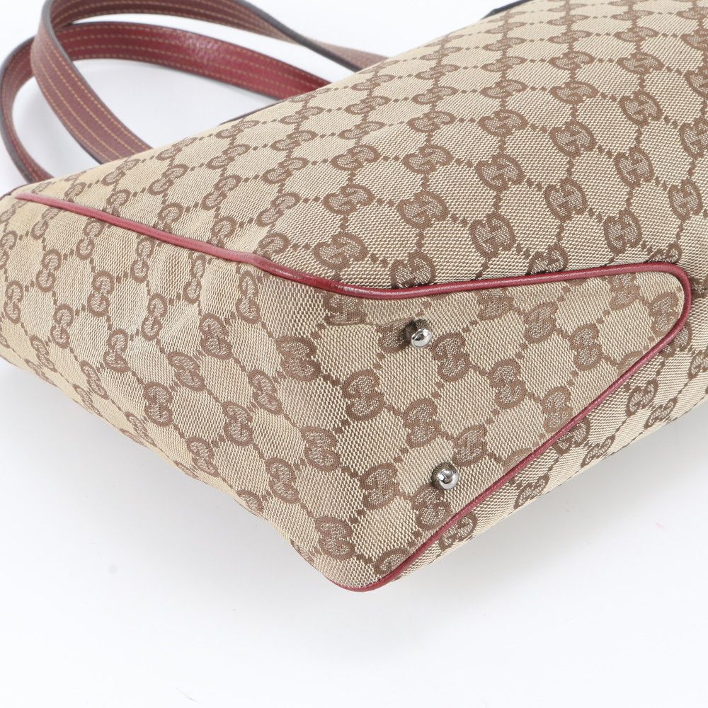 Gucci GG Canvas Leather Tote Shoulder Hand — view 6