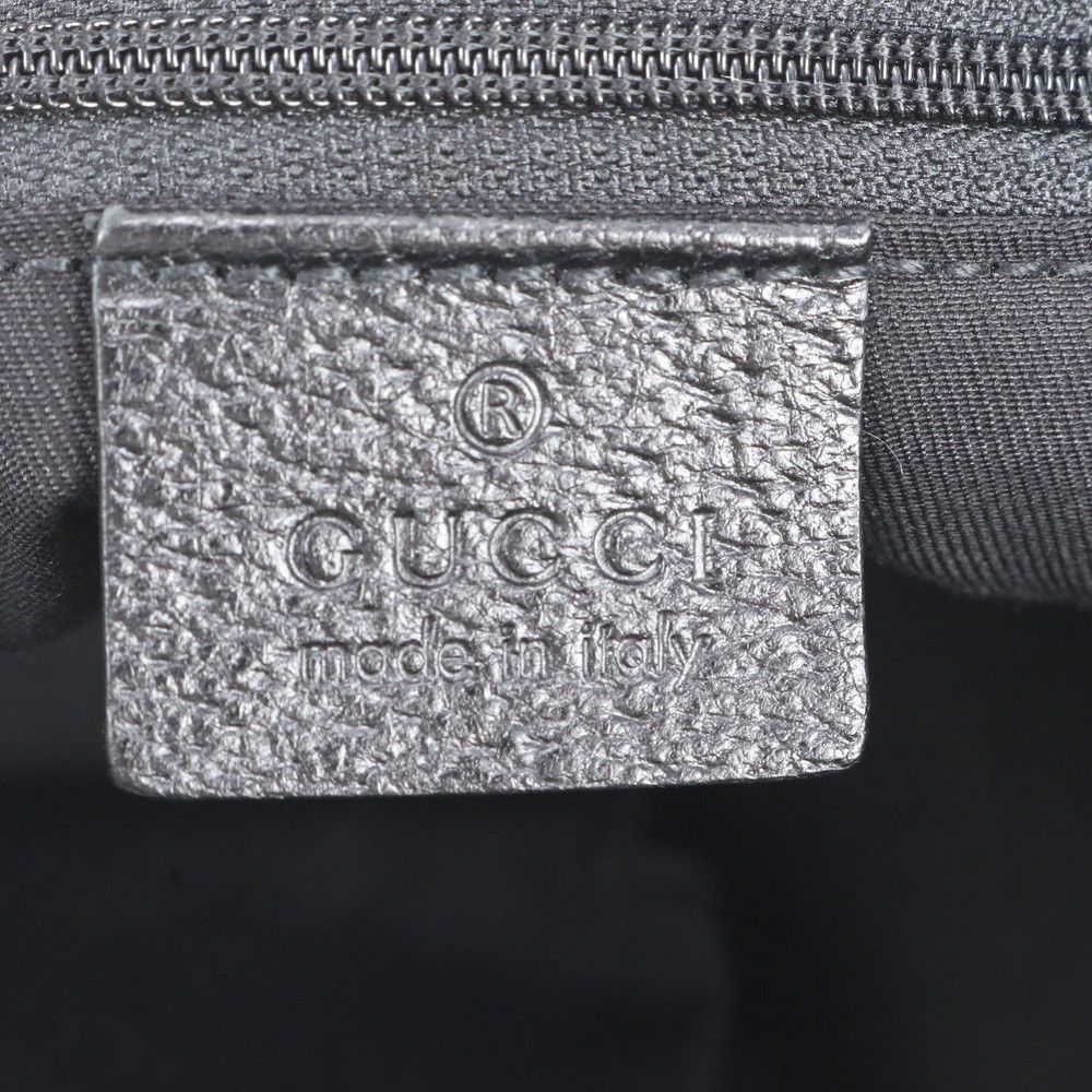 Gucci GG Canvas Leather Tote Shoulder Hand Black — view 8
