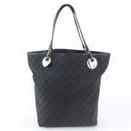 Gucci GG Canvas Leather Tote Shoulder Hand Black — view 3