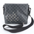 Louis Vuitton Damier Graphite District PM Leather Shoulder Bag Crossbody