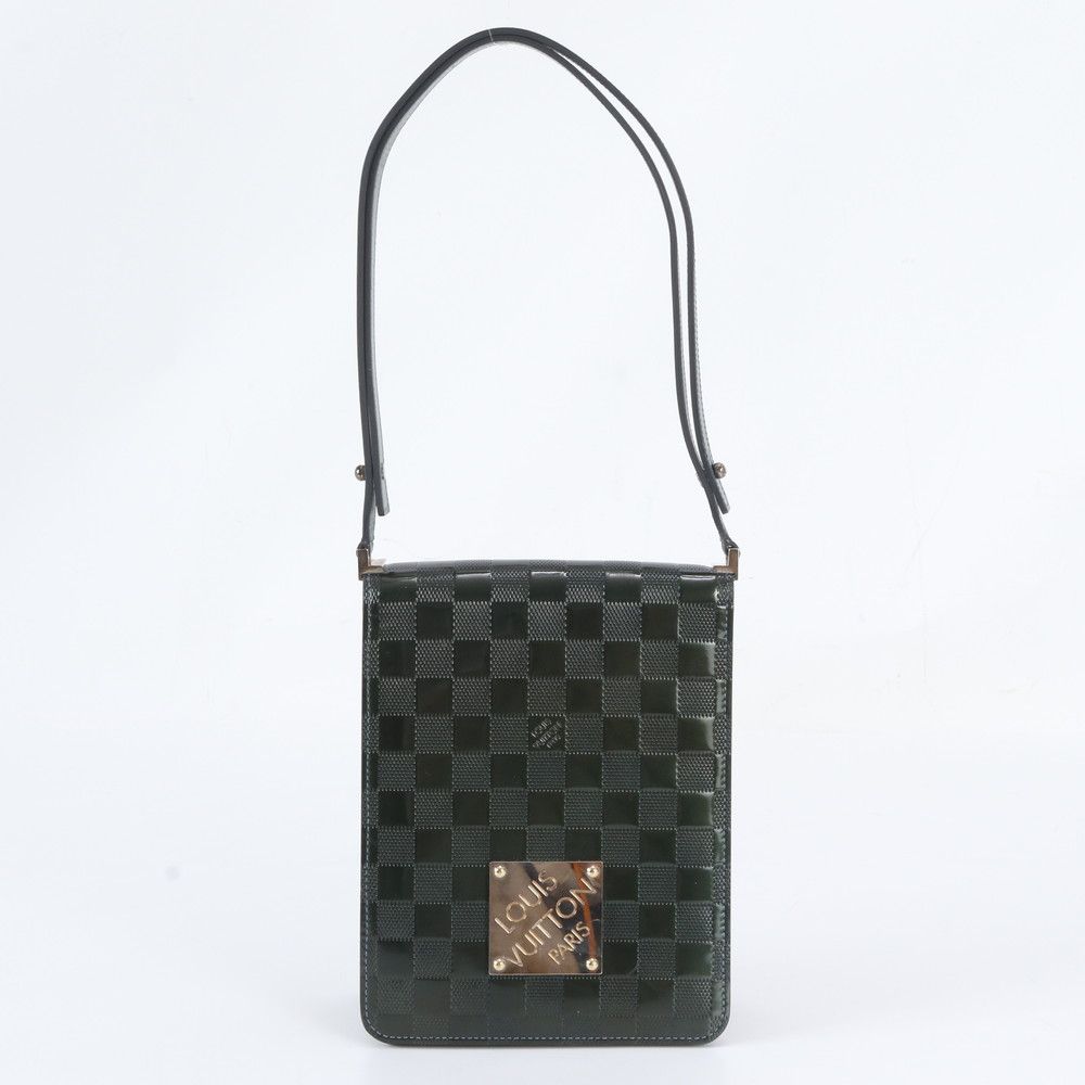 Louis Vuitton Damier Vernis Club Leather 2-Way Shoulder Bag Crossbody Messenger — view 2