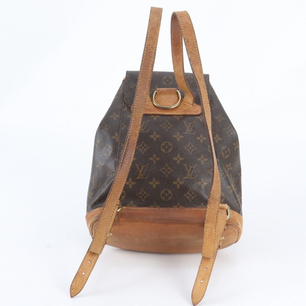 Louis Vuitton Monogram Montsouris MM Leather Backpack Shoulder Bag — view 2