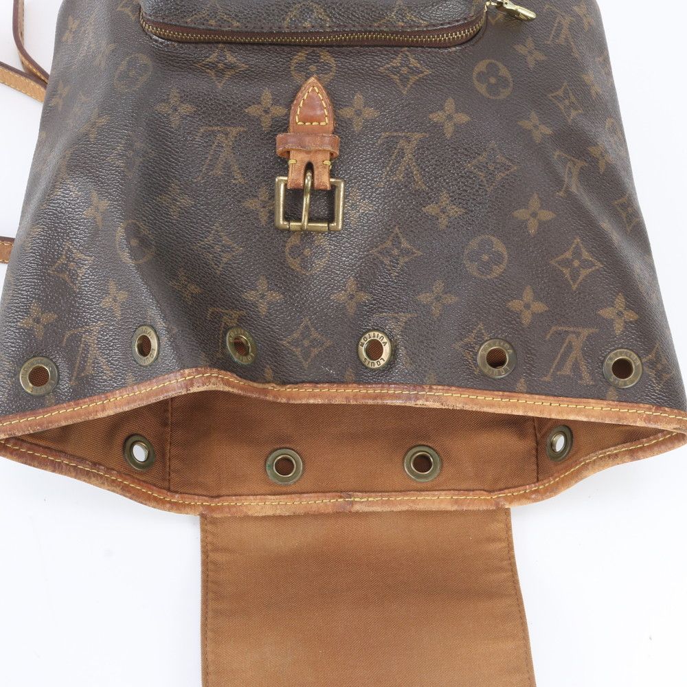 Louis Vuitton Monogram Montsouris MM Leather Backpack Shoulder Bag — view 8