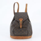 Louis Vuitton Monogram Montsouris MM Leather Backpack Shoulder Bag