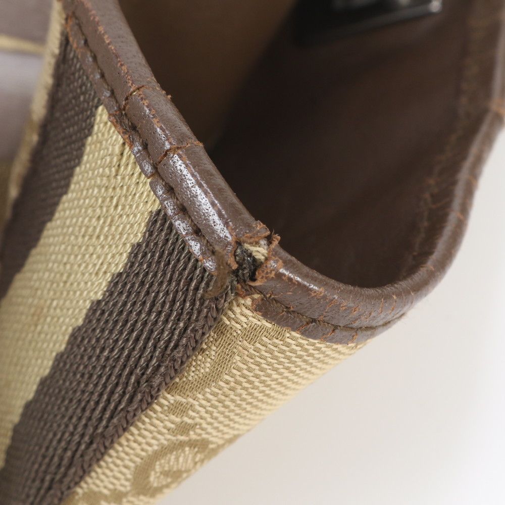 Gucci GG Canvas Leather Tote Shoulder Hand — view 9