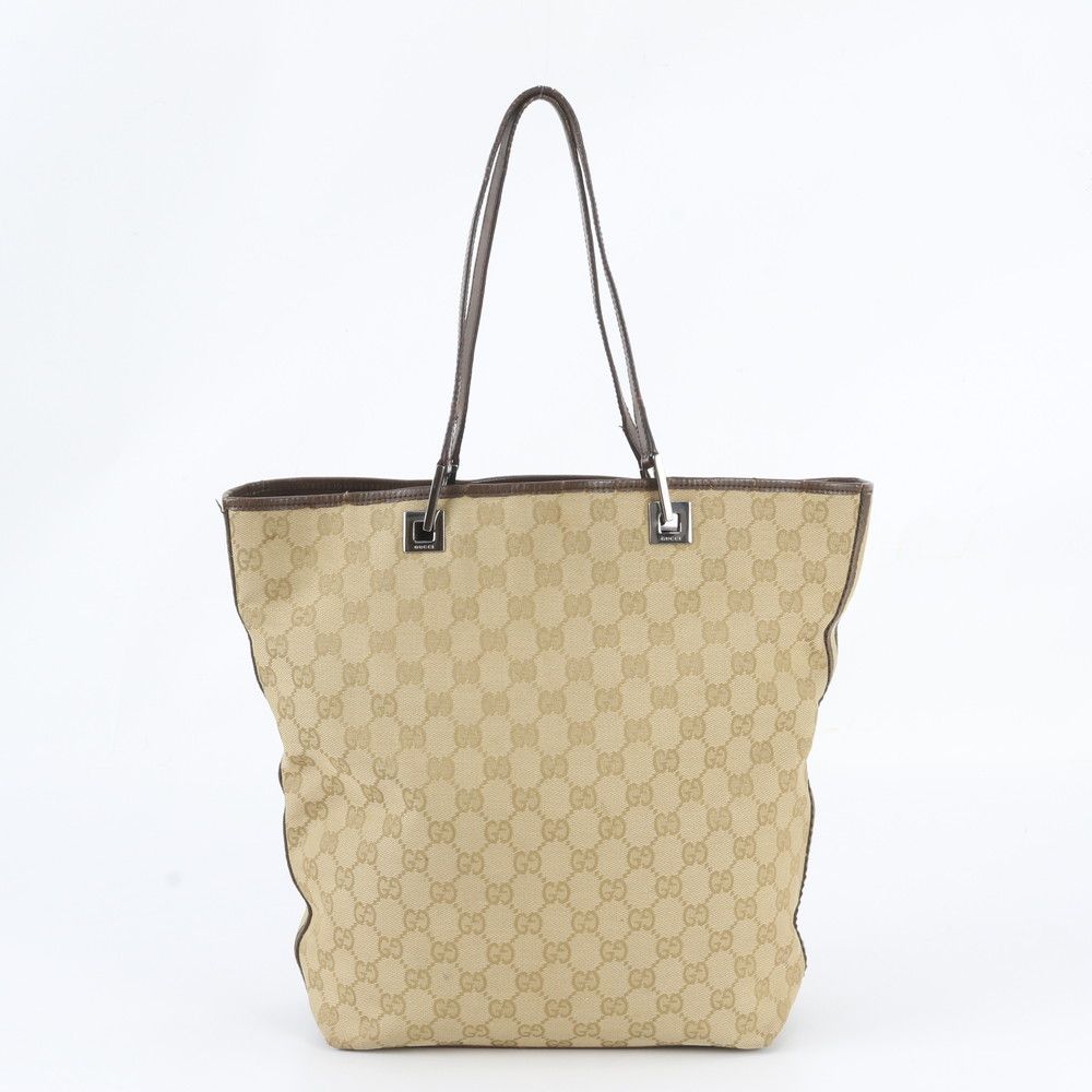Gucci GG Canvas Leather Tote Shoulder Hand — view 3