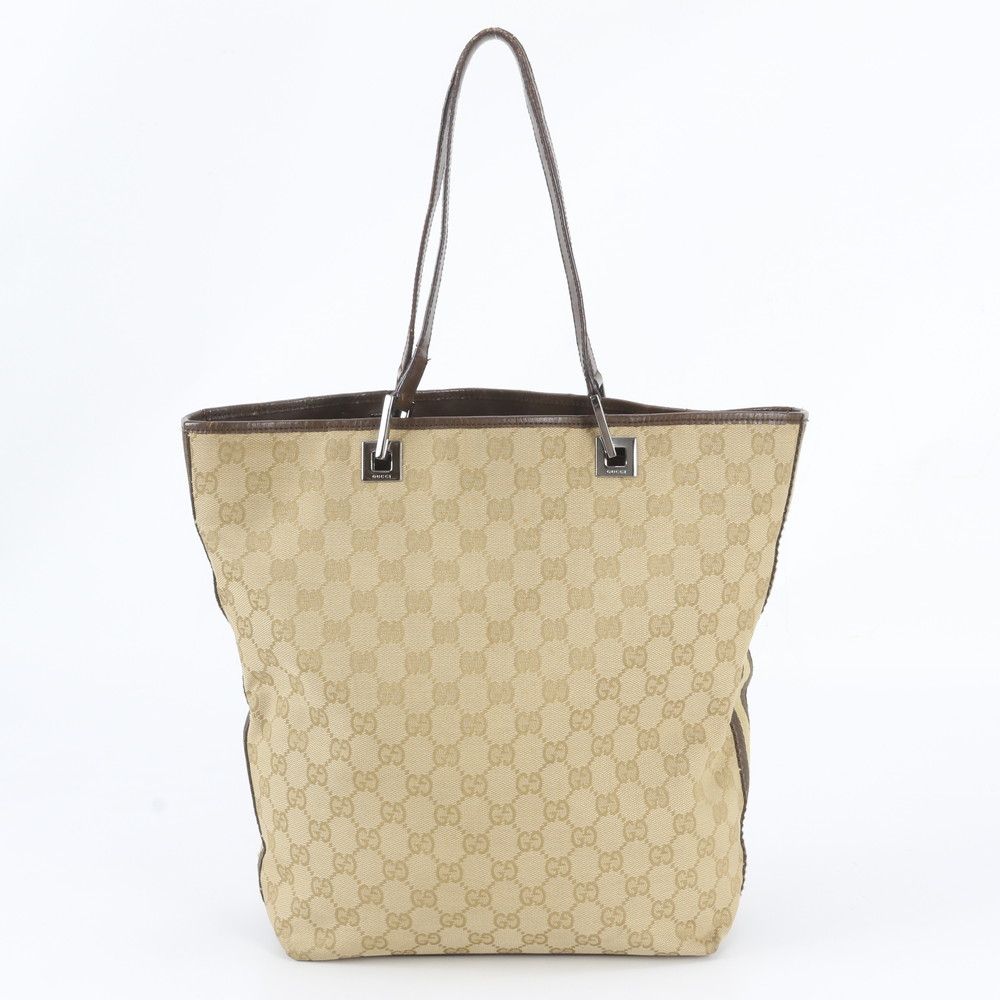 Gucci GG Canvas Leather Tote Shoulder Hand