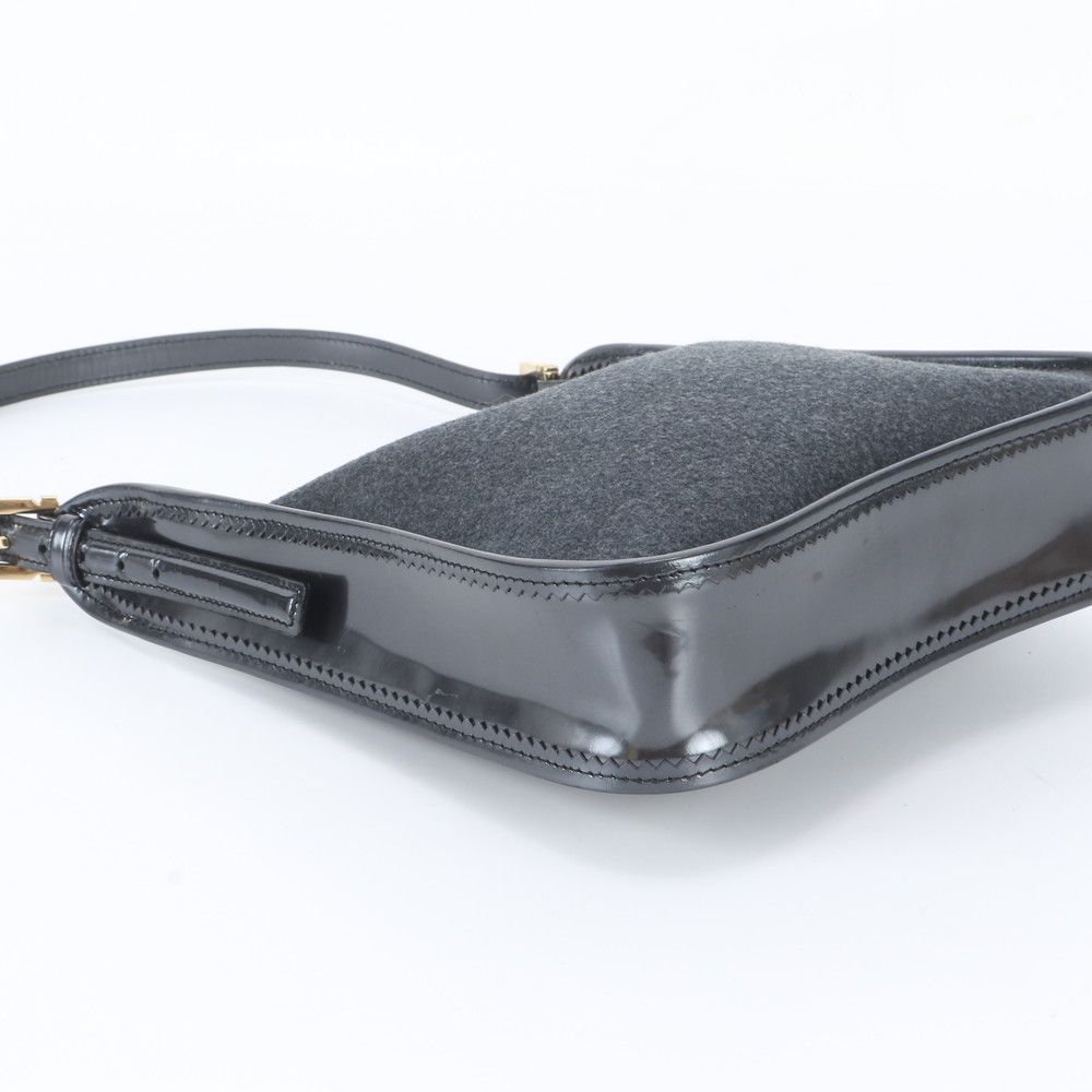 Loewe Anagram Leather Shoulder Bag Hand — view 5