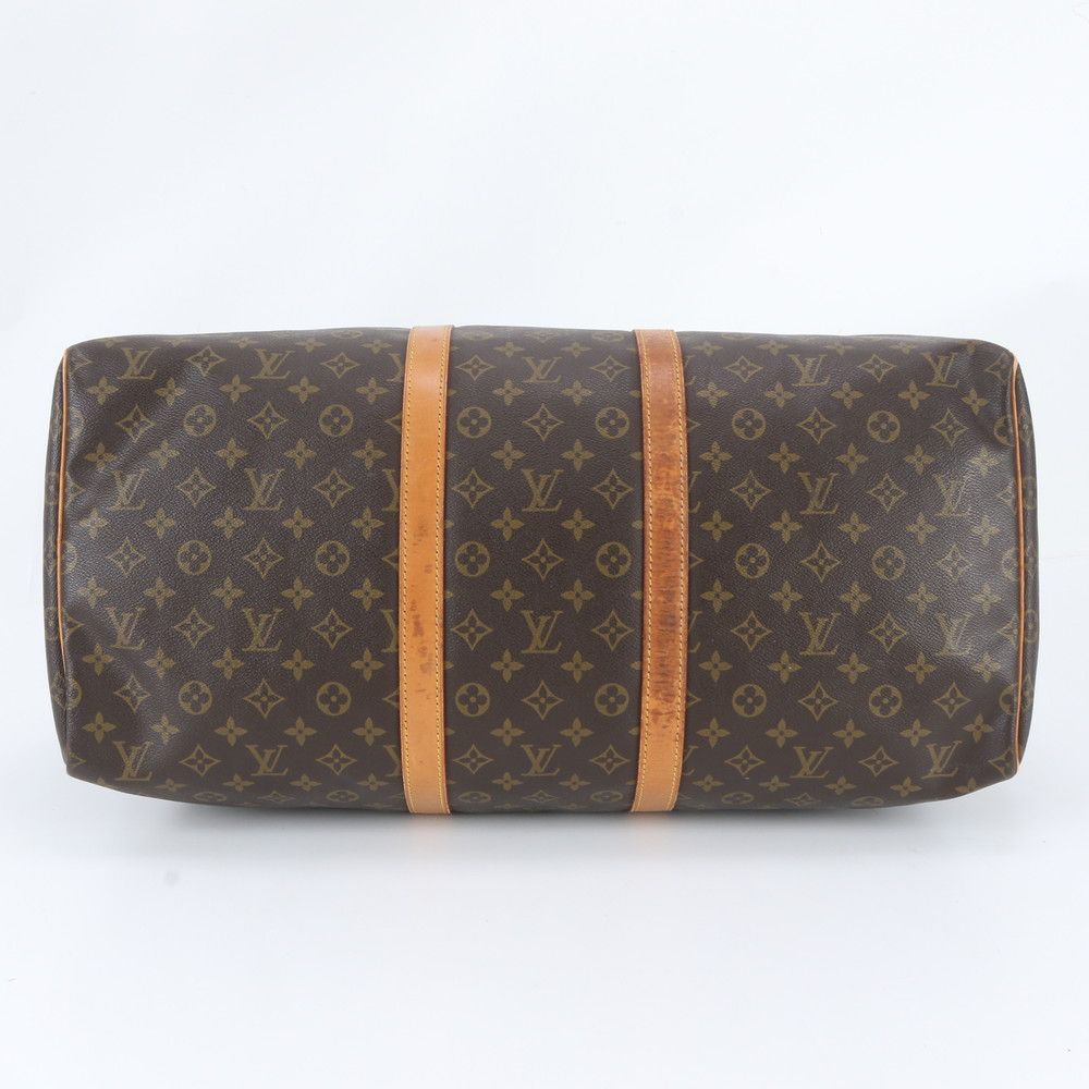 Louis Vuitton Monogram Keepall 55 Leather Boston Bag Tote Carry — view 6