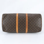 Louis Vuitton Monogram Keepall 55 Leather Boston Bag Tote Carry — view 6