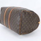 Louis Vuitton Monogram Keepall 55 Leather Boston Bag Tote Carry — view 4