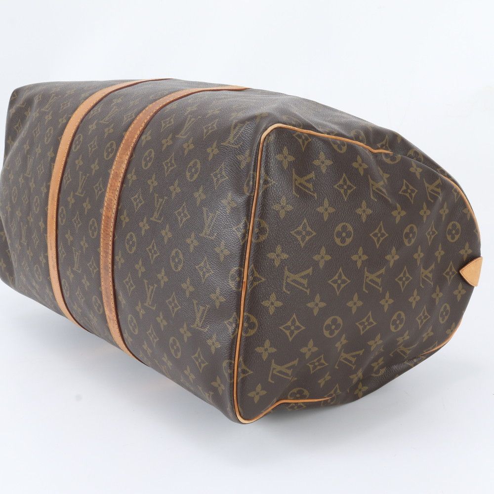 Louis Vuitton Monogram Keepall 55 Leather Boston Bag Tote Carry — view 4