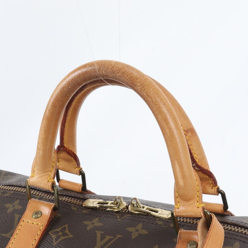 Louis Vuitton Monogram Keepall 55 Leather Boston Bag Tote Carry — view 2