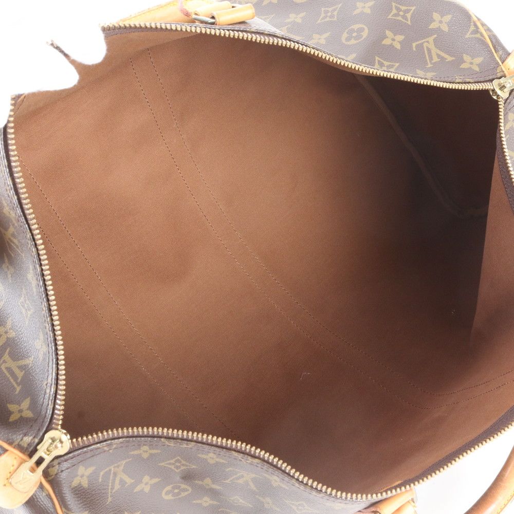 Louis Vuitton Monogram Keepall 55 Leather Boston Bag Tote Carry — view 7