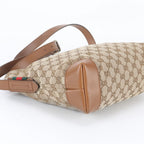 Gucci GG Canvas Leather Shoulder Bag Crossbody Hand Tote — view 5