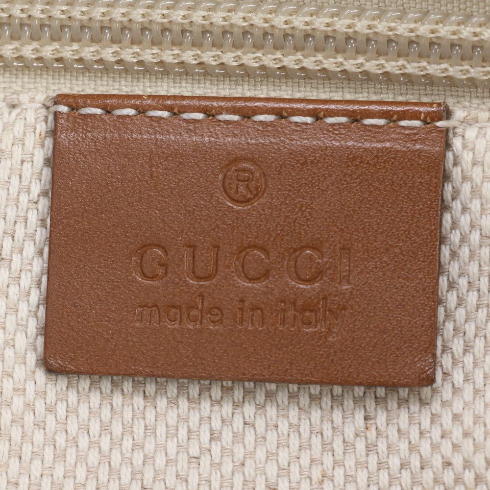 Gucci GG Canvas Leather Shoulder Bag Crossbody Hand Tote — view 9