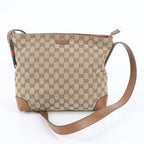 Gucci GG Canvas Leather Shoulder Bag Crossbody Hand Tote