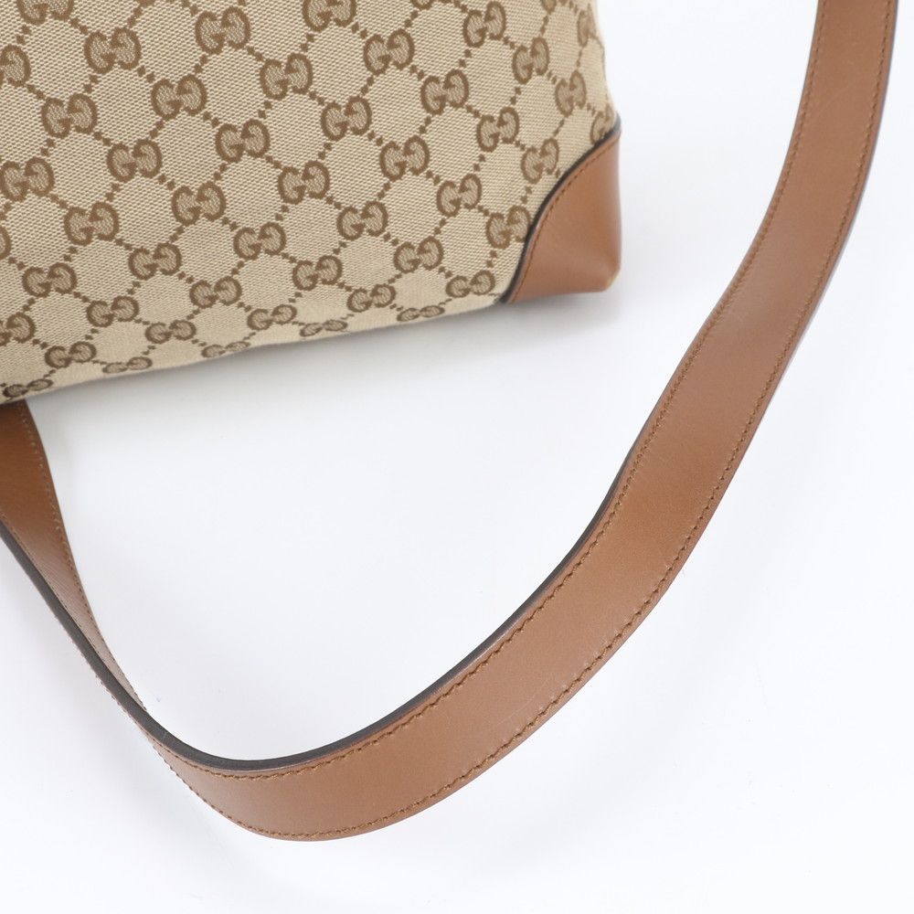 Gucci GG Canvas Leather Shoulder Bag Crossbody Hand Tote — view 2