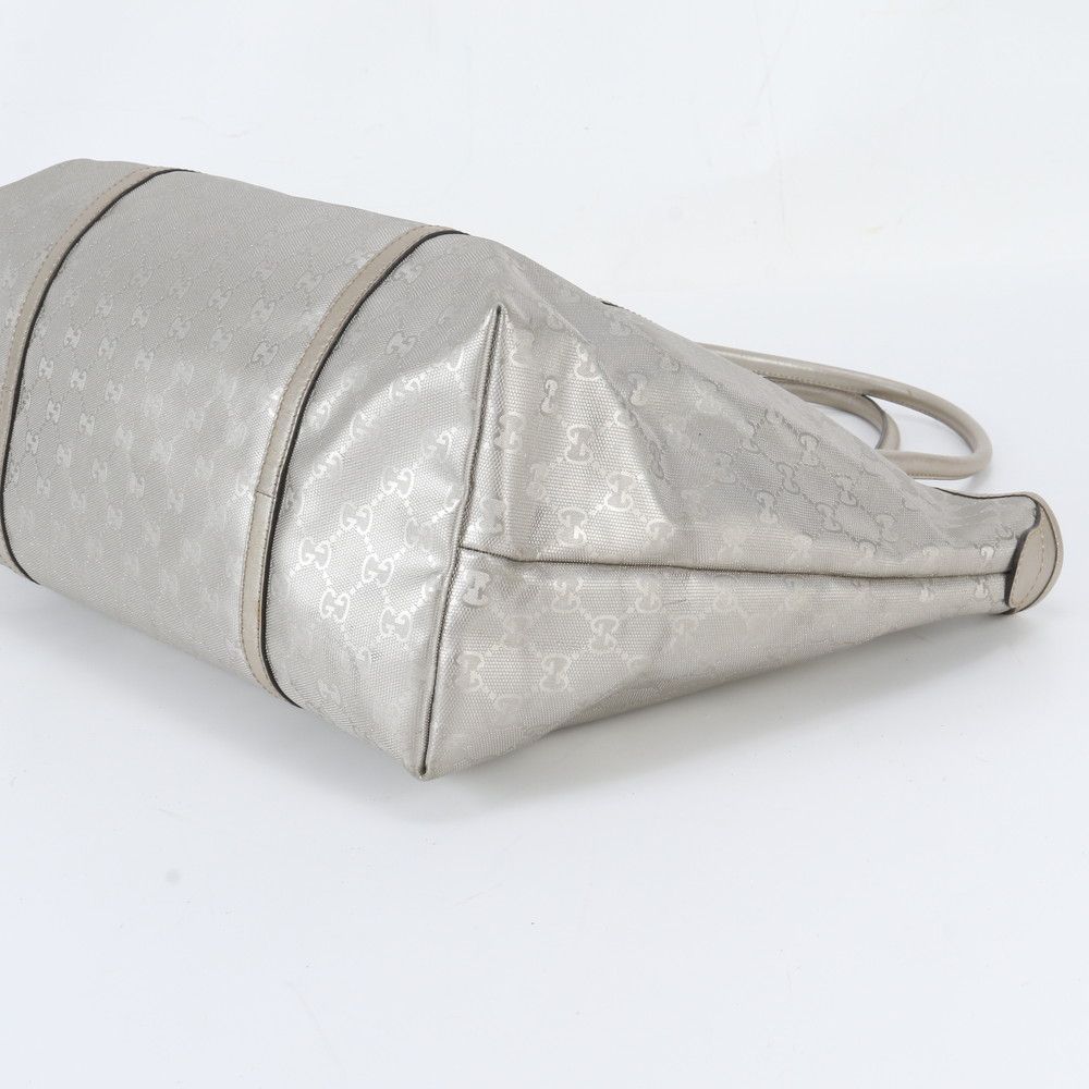 Gucci GG Supreme Leather Tote Shoulder Hand Silver — view 4