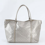Gucci GG Supreme Leather Tote Shoulder Hand Silver — view 3