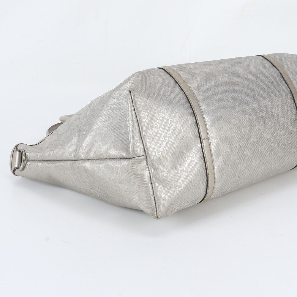 Gucci GG Supreme Leather Tote Shoulder Hand Silver — view 5