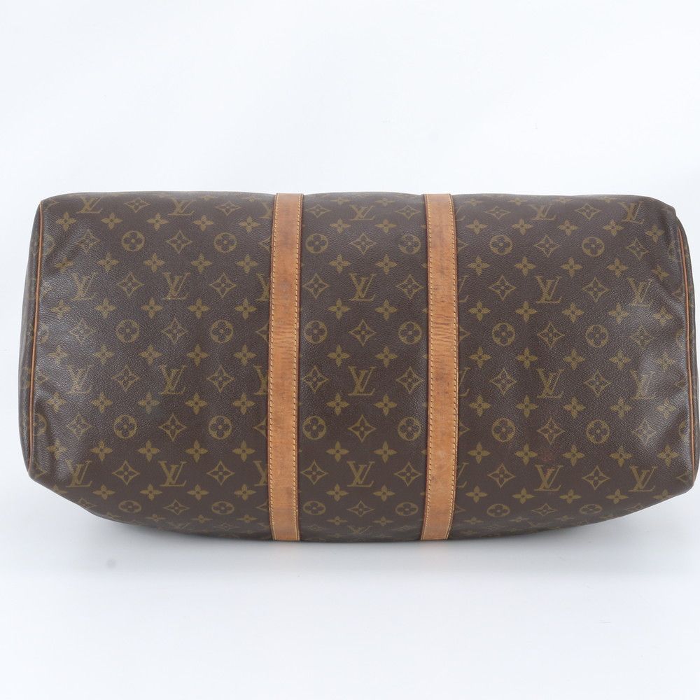 Louis Vuitton Monogram Keepall 55 Leather Boston Bag Tote Carry — view 6