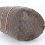 Louis Vuitton Monogram Keepall 55 Leather Boston Bag Tote Carry — view 4
