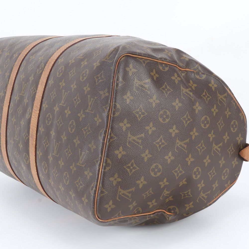 Louis Vuitton Monogram Keepall 55 Leather Boston Bag Tote Carry — view 4