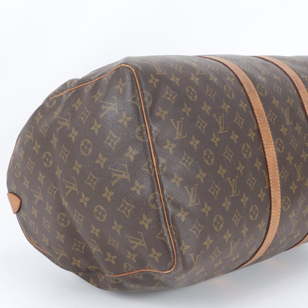 Louis Vuitton Monogram Keepall 55 Leather Boston Bag Tote Carry — view 5