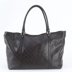 Gucci Guccissima Leather Tote Shoulder Hand Black