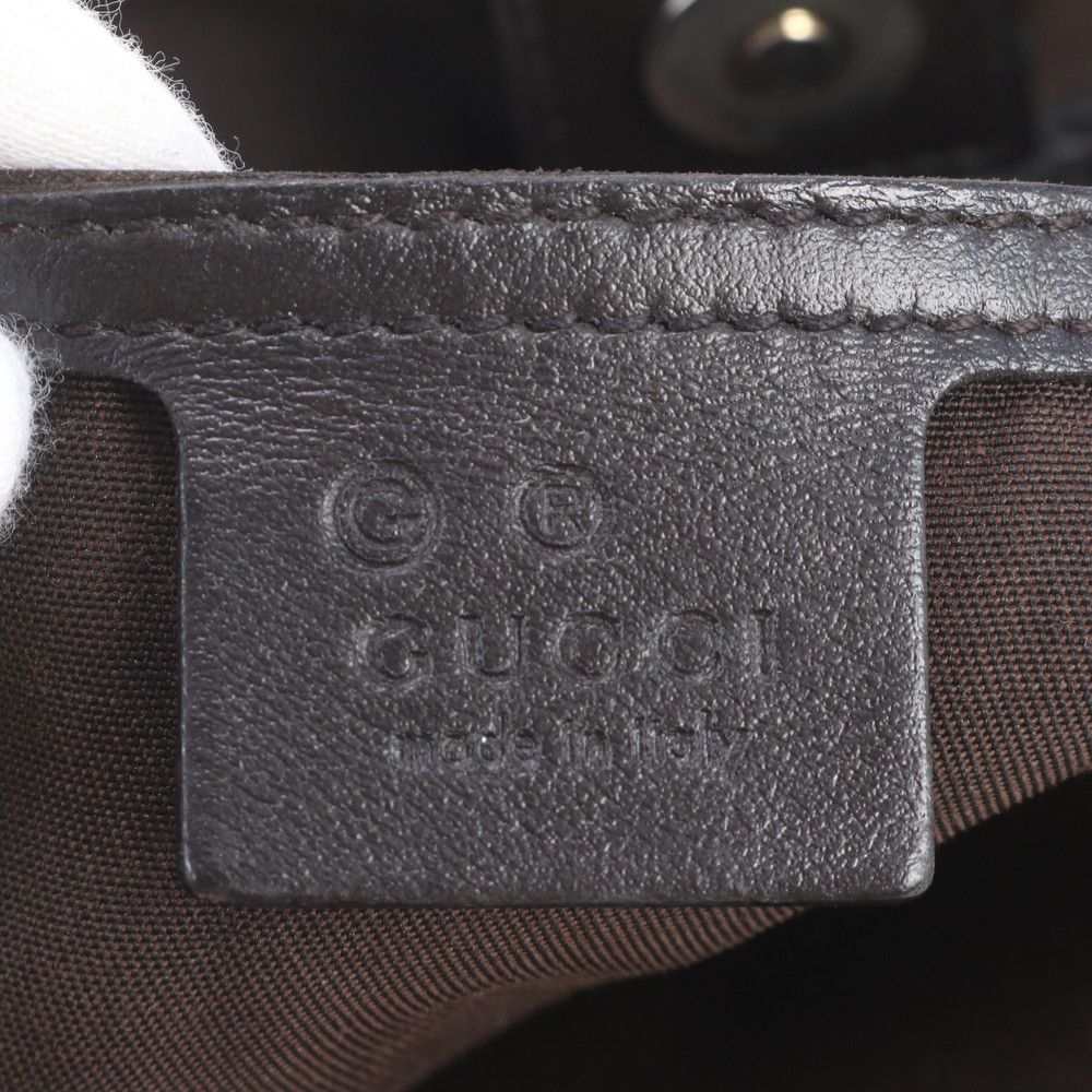 Gucci Guccissima Leather Tote Shoulder Hand Black — view 8
