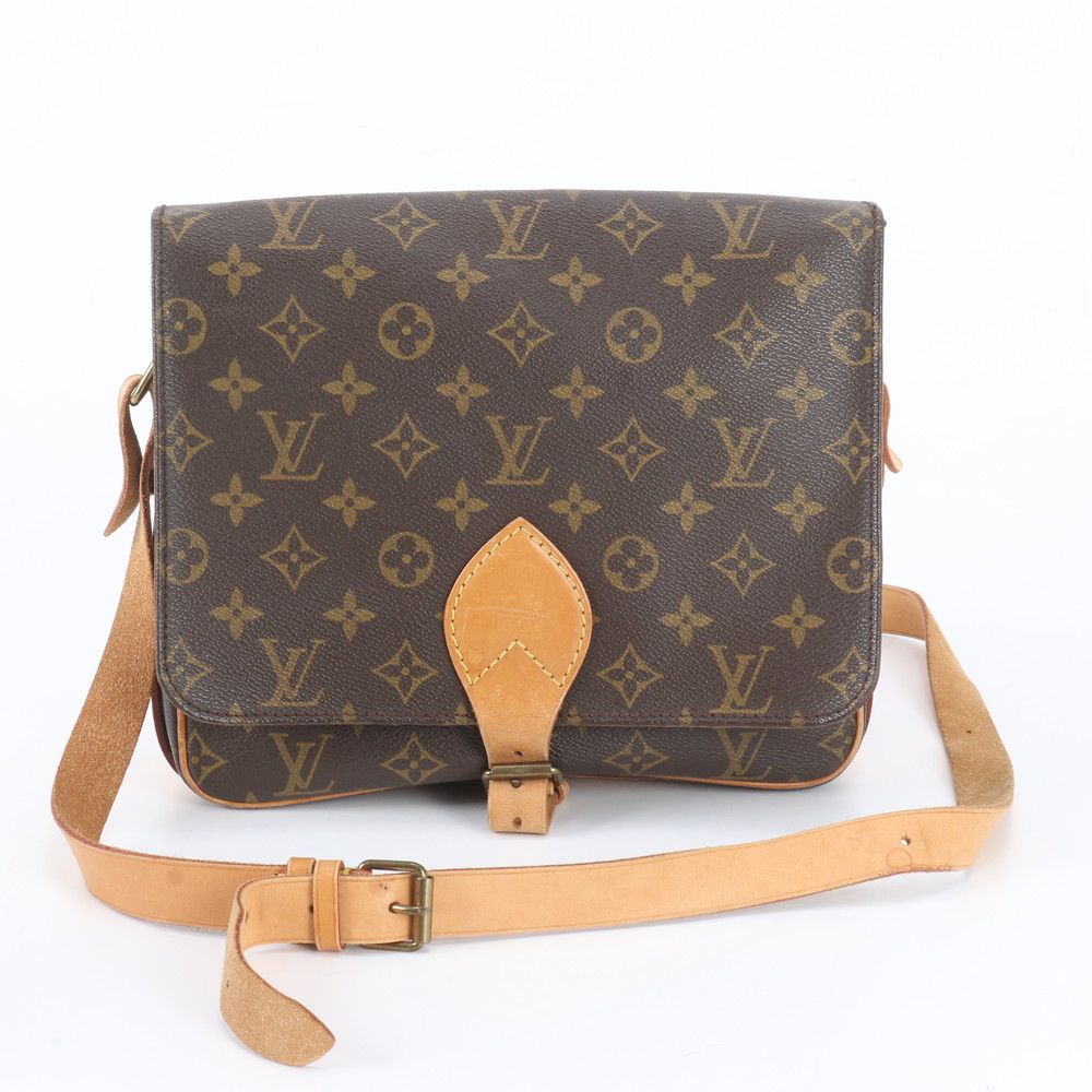 Louis Vuitton Monogram Cartouchiere GM Leather Shoulder Bag Crossbody