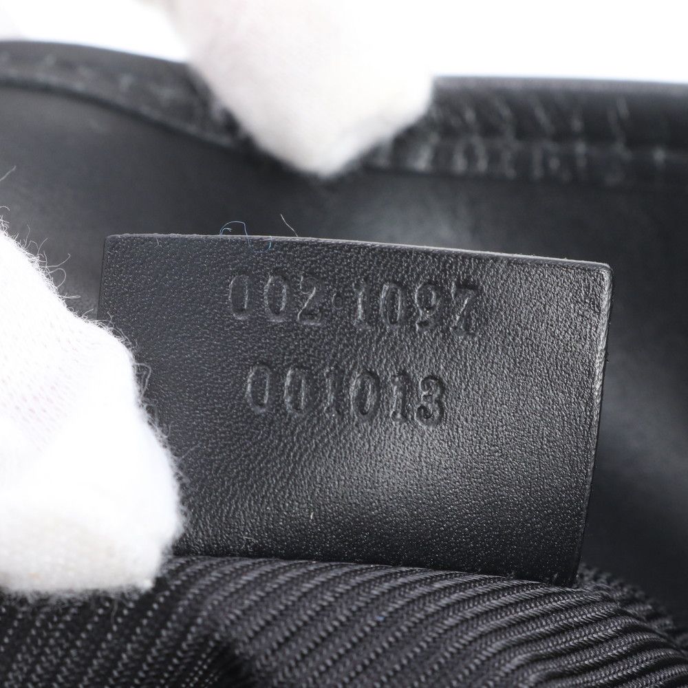 Gucci GG Canvas 002 Leather Tote Shoulder Hand Black — view 9
