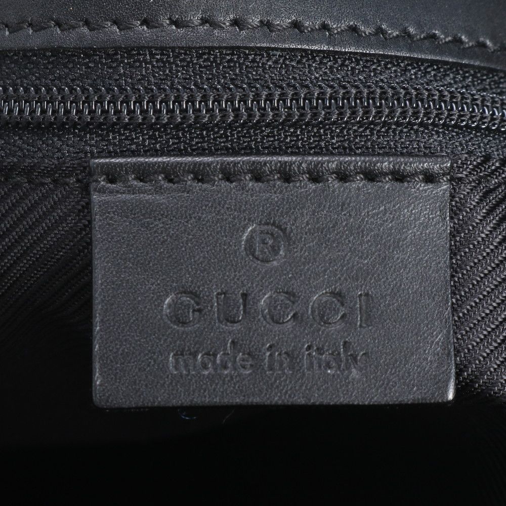 Gucci GG Canvas 002 Leather Tote Shoulder Hand Black — view 8