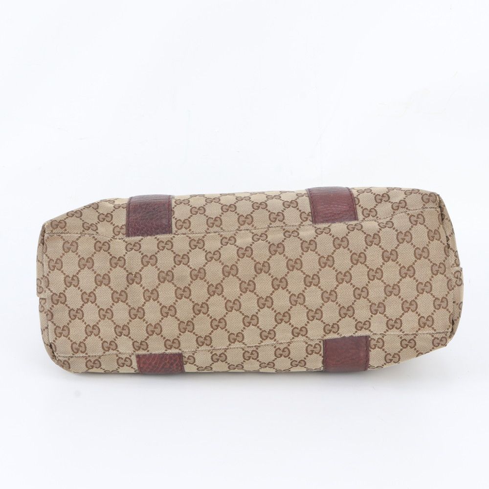 Gucci GG Canvas Bamboo Leather Tote Shoulder Hand — view 6