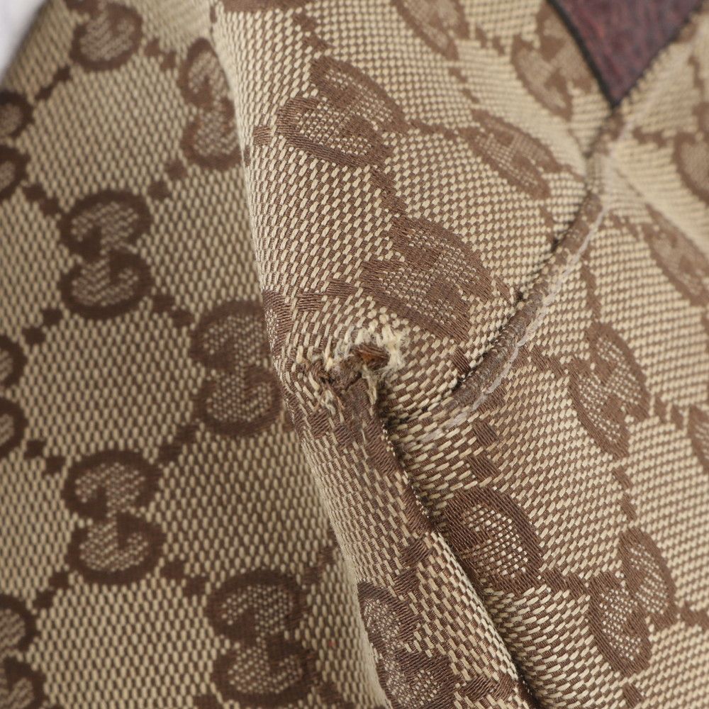 Gucci GG Canvas Bamboo Leather Tote Shoulder Hand — view 9