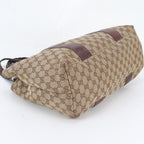 Gucci GG Canvas Bamboo Leather Tote Shoulder Hand — view 5