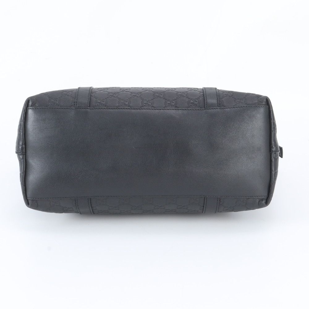 Gucci Guccissima Leather Handbag Tote Black GG — view 5