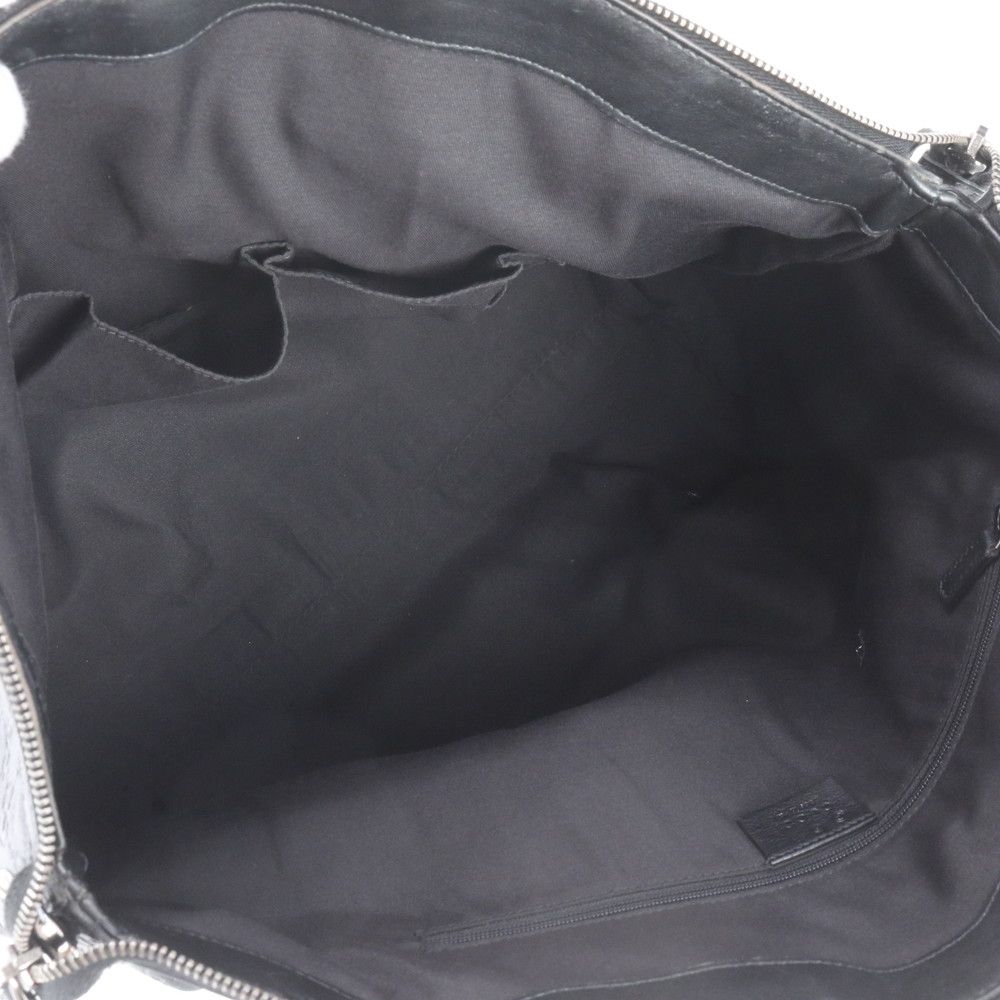 Gucci Guccissima Leather Handbag Tote Black GG — view 7