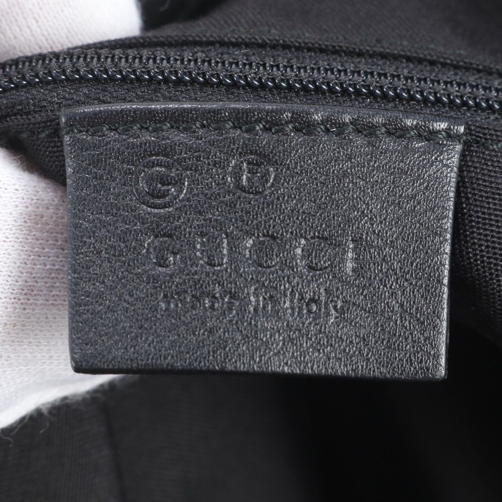 Gucci Guccissima Leather Handbag Tote Black GG — view 8