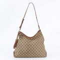 Gucci GG Canvas Marrakech Leather Shoulder Bag Tote Hand