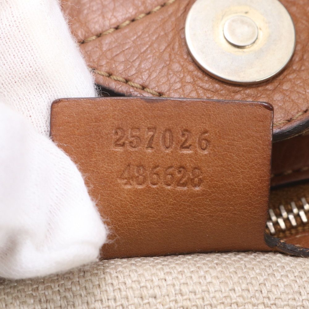 Gucci GG Canvas Marrakech Leather Shoulder Bag Tote Hand — view 9