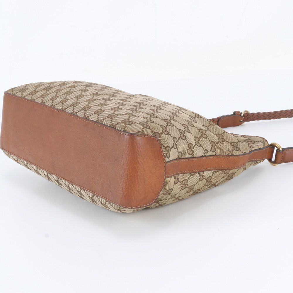 Gucci GG Canvas Marrakech Leather Shoulder Bag Tote Hand — view 4