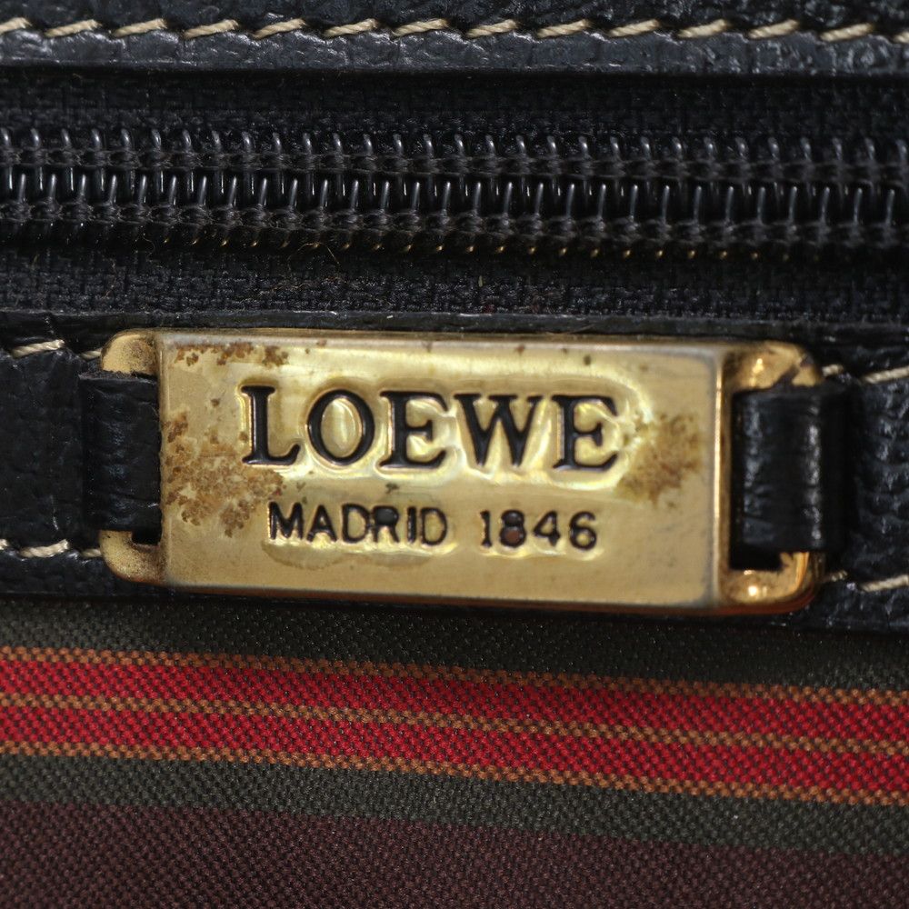 Loewe Velazquez Leather Shoulder Bag Crossbody Brown — view 9