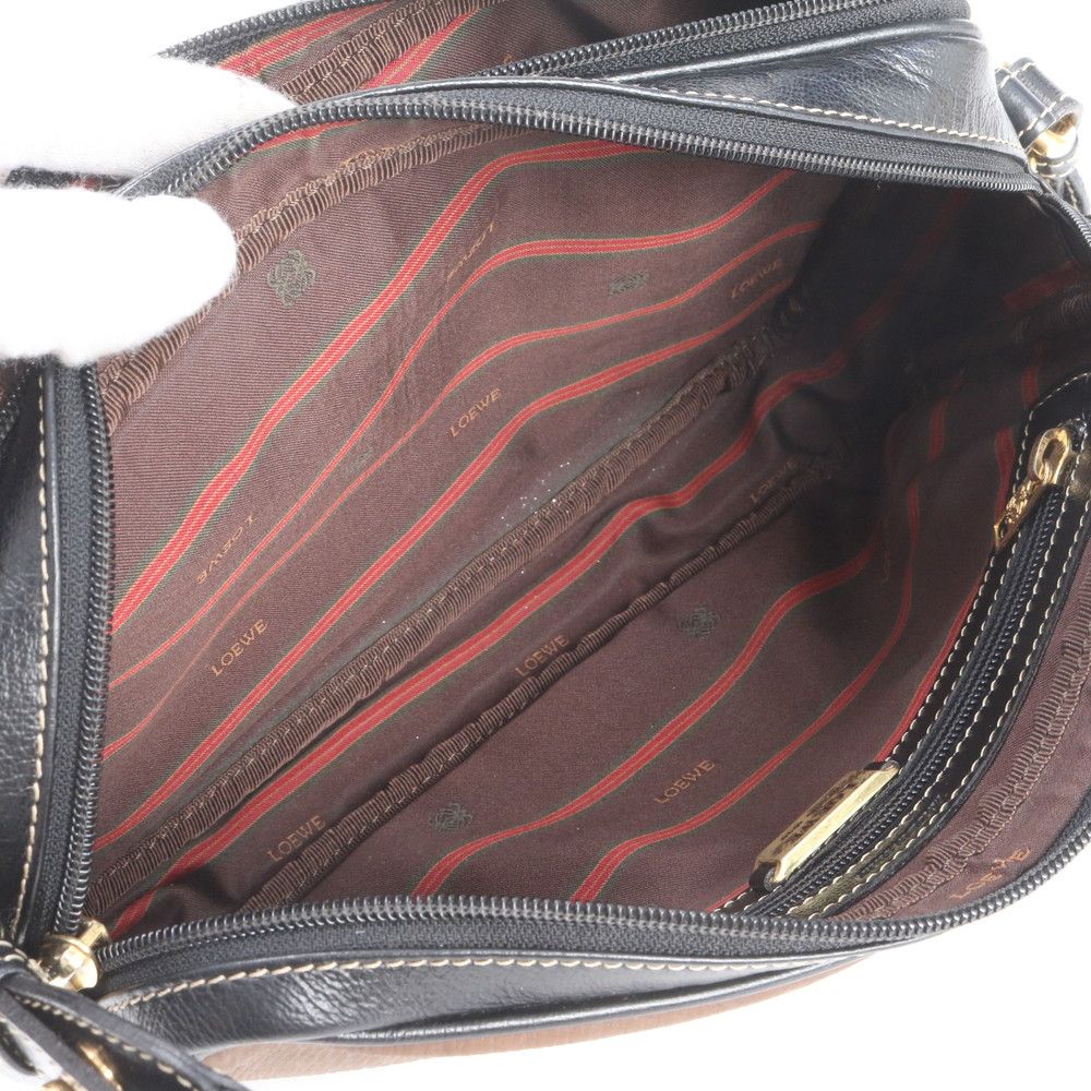 Loewe Velazquez Leather Shoulder Bag Crossbody Brown — view 8